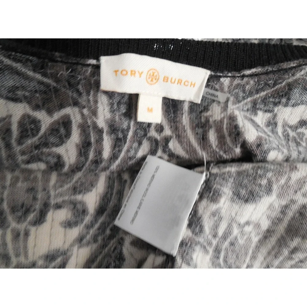 Tory Burch Black‎ Beige Sequin Cardigan Sweater sz M